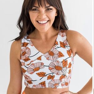 Floral bikini top brand new! Size medium.